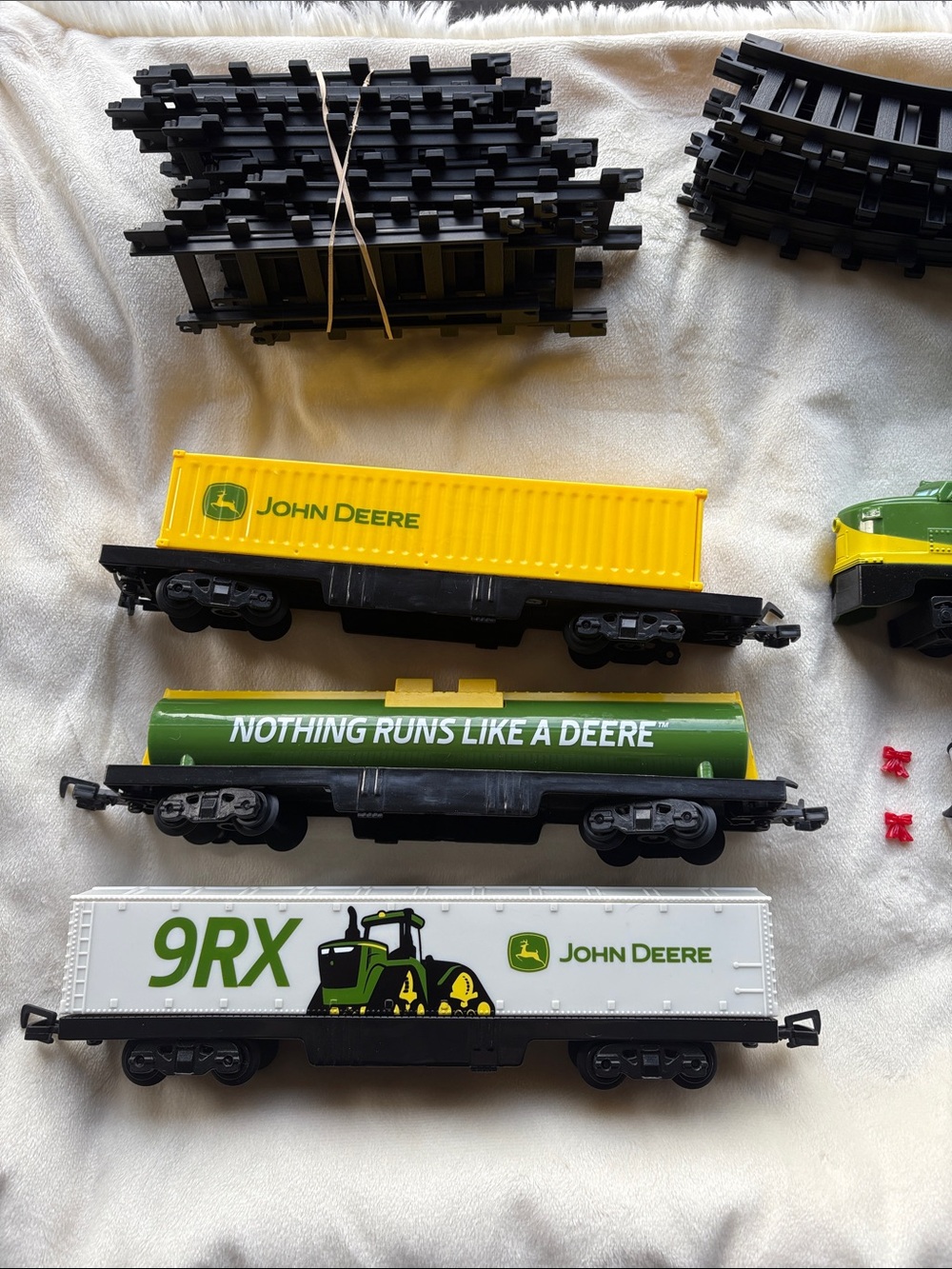 John Deere Toy Train Cars Set - Yellow/Green/White
